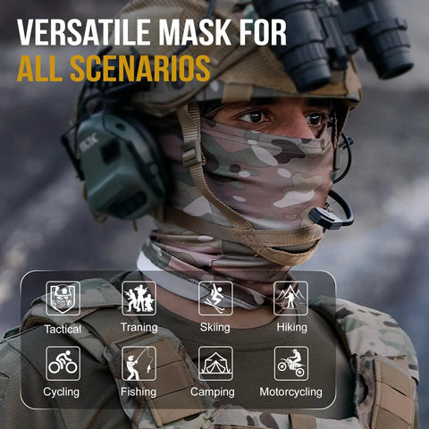 Unisex Balaclava Face Mask And Neck Gaiter For Outdoor Adventures Full Head Wrap Cooling Tactical Hood Open Balaclava Scarf Saharan Style