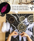 Bulk 300 Pack Saddle Hackle Rooster Feathers 3 To 6 Inches Natural Fluffy For Crafting Weddings Dream Catchers on table