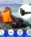 Two Piece Steering Triangle Mounting Bracket Kit For NK 180S Brushless Kayak Motor with rust-resistant hardware on kayak