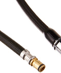 Polished Chrome Hose Replacement Kit For Shower And Faucet Set, Premium Durable Materials, black braided and chrome connectors