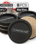 Heavy Duty Felt Furniture Sliders For Hardwood Floors Premium Floor Savers To Move Big Gear Without A Sweat Smooth Glide Movement Pads 4 3/4"