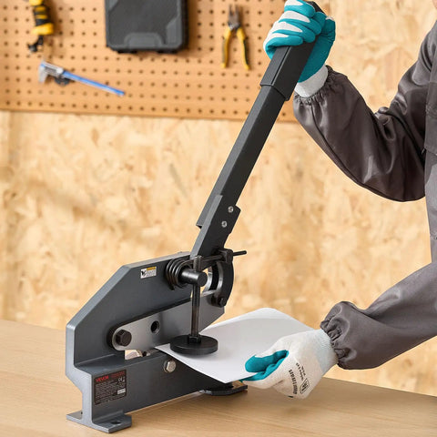 Heavy Duty 6 Inch Sheet Metal Shear With Extended Handle For Clean Cuts In Steel Copper Aluminum Manual Mounting Cutter