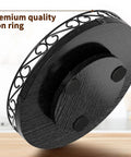 Smooth Spinning Nine Inch Solid Wood Lazy Susan Turntable With Wide Slip Resistant Base And Heavy Duty Spin Mechanism For Kitchen Cabinet Table Top Organization Total Game Changer, featuring a premium quality iron ring.