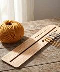 Wooden Sock Blocker Ruler For Knitting And Crochet, Dual Measuring Tool With Needle Gauge, 12.6 Inch Craft Ruler For Yarn Projects, Durable And Totally Handy For Socks, Hats, And Crochet Fans.