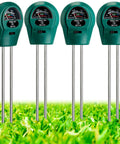 4 Pack Plant Moisture Meter 3 In 1 Soil Tester And PH Monitor For Houseplants And Garden Indoor Outdoor Yard Lawn Patio Farm Care No Battery Required Green on grass