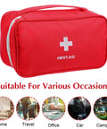 Eight Pack Empty First Aid Bags For Camping, Hiking, Travel And Home Office Use, Portable Medical Storage Pouches, Waterproof 600D Oxford, Red Emergency Kit Organizer Set For On The Go