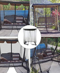 Patio Mosquito Netting With Zipper For Outdoor Use Waterproof Tent Mesh Screen For Porch Swing 3 Seater 125x205x205 cm