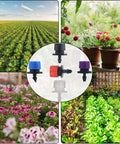 One Hundred Fifty Adjustable Micro Drip Irrigation Sprinklers One Quarter Inch Universal Eight Hole Flow Drippers for gardens