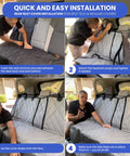 Back Seat Dog Car Cover Without Hammock 54 Inches Wide Waterproof Non Slip Heavy Duty Seat Protector installation steps
