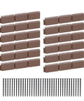 No Dig Garden Edging Kit 16 Feet With Interlocking Sections 2.75 Inch Height Decorative Lawn Border, 26 stakes visible