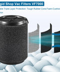 2 Pack VF7000 Replacement Filter For Wet Dry Vacuums Compatible With Ridgid 5-20 Gallon And Husky 6-9 Gallon, Foam Layers