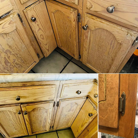 Wooden kitchen cabinets with Two Pack Antique Kitchen Cabinet Hinges Self Closing Overlay Flush Mount installed