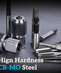 Ratcheting Tap Socket Set Two Piece For Cramped Spaces With Adjustable Jaws And Dual Drive Three Eighths Inch Hex Drive Fits Taps Reamers And Screw Extractors Cr-Mo Steel Perfect For Your Engines Plumbing And DIY Projects with taps and extractors