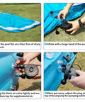 Instructions for setting up the Massive Family Inflatable Pool With Pump 130 Inch Long 72 Inch Wide 22 Inch Deep For Adults