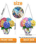Dope Diamond Painting Kit Hanging Pendant Vase Sun Catcher For Front Door Sign Special Shaped Rhinestone Flower 8x8 Inch