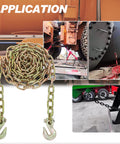 One Quarter Inch By Twelve Feet Grade 70 Binder Chain For Tie Down And Flatbed Cargo With Clevis Grab Hooks G70 Tow Chain Heavy Duty