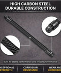 Half Inch Flexible Shaft Extension With 360 Degree Angled Rod, Torque Socket Connector, high carbon steel construction, close-up view.