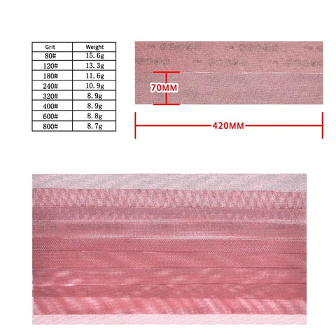 Awesome Set Of 5 Square Mesh Sanding Discs With Hook And Loop Backing For Wood Metal Walls, showing grit and weight specifications.