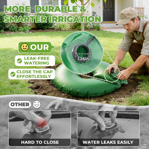 15 Gallon Tree Watering Bags Set Of 4 With Rings Slow Release Water For 1 To 7 Days Deep Root Automatic Drip Irrigation System
