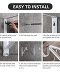 Installation guide for Built Tough Closet Rod Brackets And Shelf Supports 10 Pack Heavy Duty Steel Mounts in six steps.