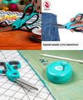ProSeries 3 Piece Sewing Scissors Bundle For Fabric, Detail Work And Snips, Professional Grade Tempered Stainless Steel Blades, Rust Resistant, Sharp And Long Lasting For Craft Projects on fabric