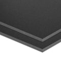 Two stacked Black ABS Plastic Sheet 8 By 12 Inch Thick One Quarter Inch Rigid Moldable Thermoplastic Board For Crafts DIY Projects Home Decor