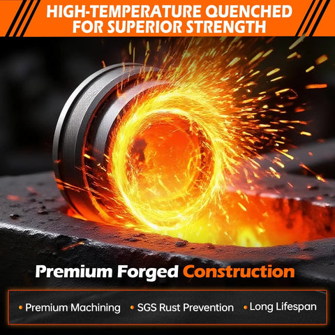 High-temperature quenched wheel hub bearing for superior strength