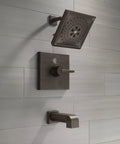 Oil Rubbed Bronze Finish 3-Setting Rain Shower Head With H2Okinetic Spray Delivers 3X Coverage 7.5 Inch Square Rainfall
