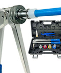 Manual PEX Expander Tool Kit With 3/8 Inch, 1/2 Inch, 3/4 Inch And 1 Inch Expansion Heads For ProPEX Expansion Meets ASTM F1960 Standard PEX Coupling Fittings Radiant Heat Chrome Plated Heads Includes Eco Friendly Lubricant Carrying Case close-up