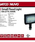 16 Pack Tough As Nails Led Small Flood Light Pumping Out Bold 5000K Daylight With A Sleek Bronze Housing That Is Fully Waterproof For Any Backyard Patio Deck Setup displayed with detailed specs.