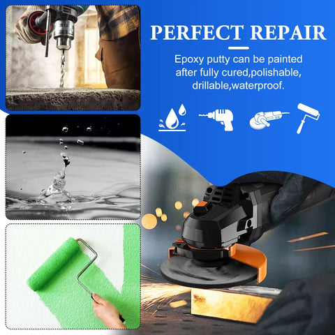 Two Part Epoxy Putty For Underwater And Above Water Repairs Pro Grade Pool Leak Sealer And Crack Filler shown in use