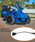 6 Pin To 16 Pin CAN OBD2 OBDII Diagnostic Adapter Cable For Can Am Moto ATV UTV And Motorcycle with blue bike in background