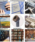Collage showing uses for the 3 Pack 1.25 Inch Horsehair Vacuum Brush Attachments with Adapters for furniture and car interiors