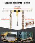 Beefy Ratchet Chain Binder Set Five Sixteenth Inch Ten Foot G80 Chains 8000 Lbs Working Load Heavy Duty Tie Down Gear for Logging