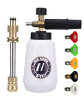 Foam Cannon For SPX Series Pressure Washers With Five Nozzle Tips And One Quarter Inch Quick Connector Includes Gun Adapter