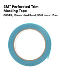 Perforated Trim Masking Tape For Auto Molding Protection Hand Tear Hard Band Edge Lifts Moldings, 50.8 mm x 10 m Roll