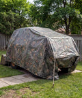 No Nonsense Tough 9 Mil Tarp Cover Waterproof UV Resistant Tarpaulin For Outdoor Use covers vehicle in backyard