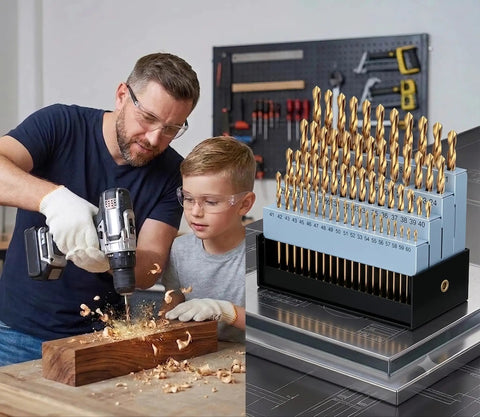 Boltly 115 Piece Cobalt Steel Drill Bit Kit With Self Centering Tips For Tough Metal And Wood Includes Fractional Letter Wire Sizes In Durable Indexed Case Perfect For Any Serious Job.