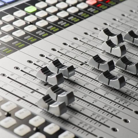 StudioLive Series III 32SC Digital Console Mixer Gig-Ready For Live Sound And Mobile Setups, close-up of control faders and buttons.