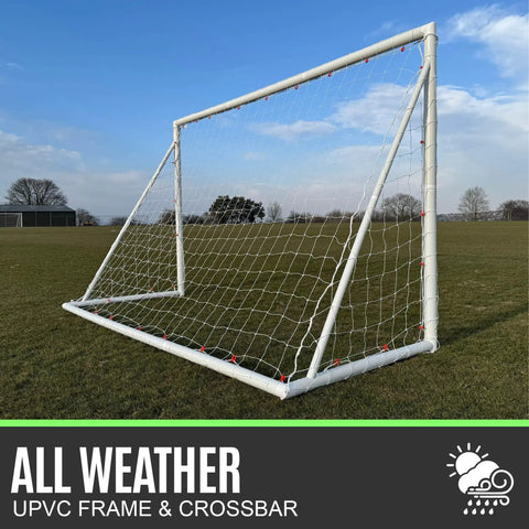 Q Fold Soccer Goal Easy Setup Backyard All Weather 72 By 48 By 24 Inches Includes Net And Ground Pegs No Sag Crossbar