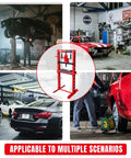 Heavy Duty H-Frame Hydraulic Floor Press for Garage and Shop, 12 Ton Capacity, shown in multiple garage scenarios