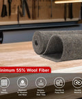F15 Industrial Felt 72 Inch Wide One Foot Long One Half Inch Thick Heavy Duty Industrial Grade with 55 Percent Wool Fiber