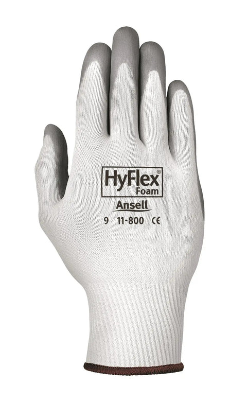 Nylon Glove With Gray Foam Nitrile Coating For Light Oil, Knit Wrist Cuff, Size 11 XX Large, Pack Of 12, All Day Comfort And Dope Grip