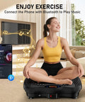 Woman using Vibration Plate Exercise Machine For Full Body Workouts, 130 Levels Of Vibration, Lymphatic Drainage And Weight Loss
