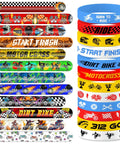 Dirt Bike Party Pack Featuring 24 Slap Bracelets And 24 Rubber Silicone Wristbands In 12 Ride Style Designs Perfect Carnival Prizes