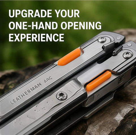 One Hand Opening Thumb Grip Accessory For Free Series P2 And P4 Multi Tools Lightweight Attachment on Leatherman ARC