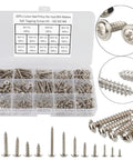 Top Shelf Boss Pack 420 Piece Phillips Truss And Wafer Head Self Tapping Wood Screws Assortment Kit With Washers M2 M3 M4 Metric Sizes in storage case.