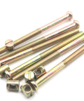 M8 X 110mm Half Thread Furniture Barrel Screws Kit For Beds And Tables with 65mm Thread and 10mm Nuts