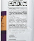 Back label of Solid Waterproofing Stain For Wood Maple Brown 1 Gallon, application instructions visible.