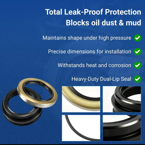 Hella Tough Three Piece Rear Axle Shaft Seal Kit And Inner Outer Wheel Hub Bearing O Rings, dual-lip seal for leak-proof protection.